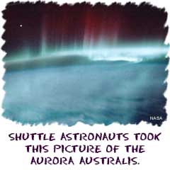Image of Aurora Australis created over the southern hemisphere