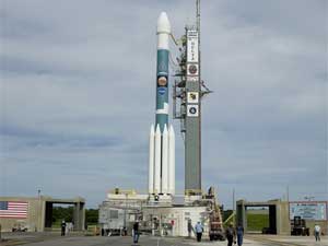 Delta II on launch pad